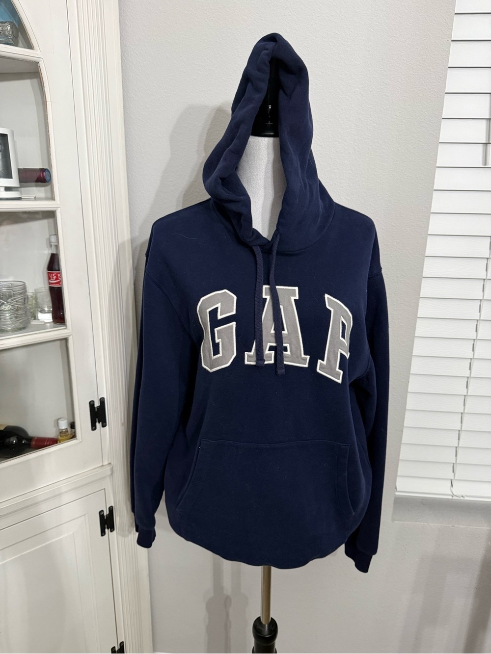 GAP Navy Logo Pullover Hoodie